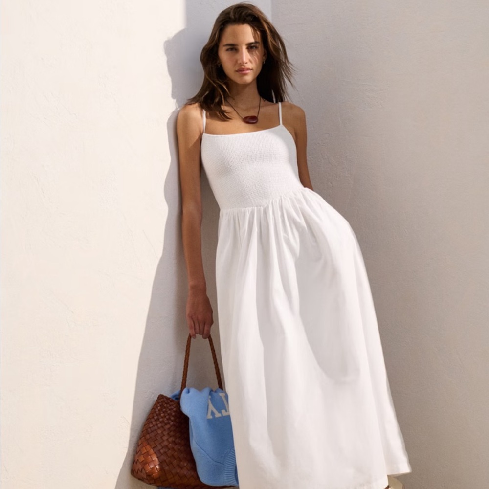 Abercrombie & Fitch White Maxi Dress